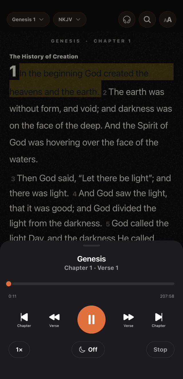 HFI Connect — Bible reader with verse-synced audio player