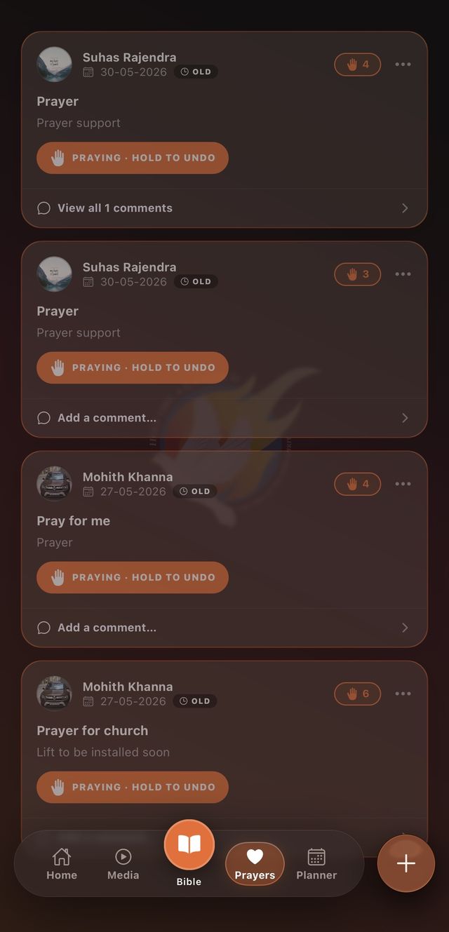 HFI Connect — community prayer wall